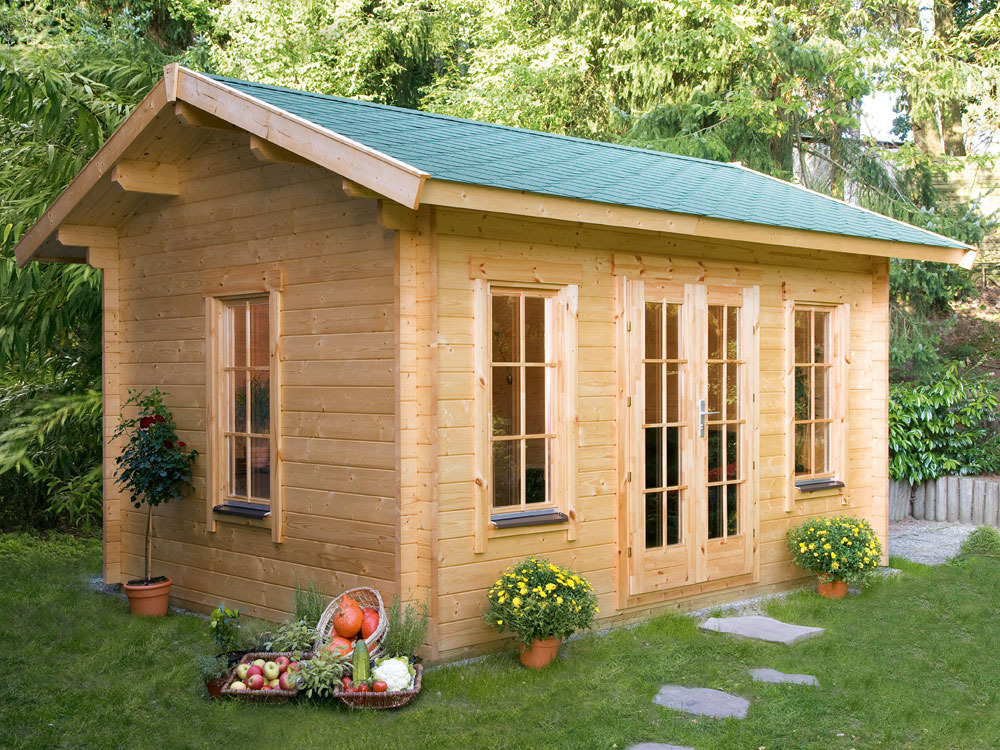 Abri jardin bois Lugano - 12.60m² - 4.20 x 3.00 x 2.96 m - 45 mm