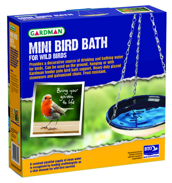 Mini-bain pour Oiseaux vernis en boÃ®te