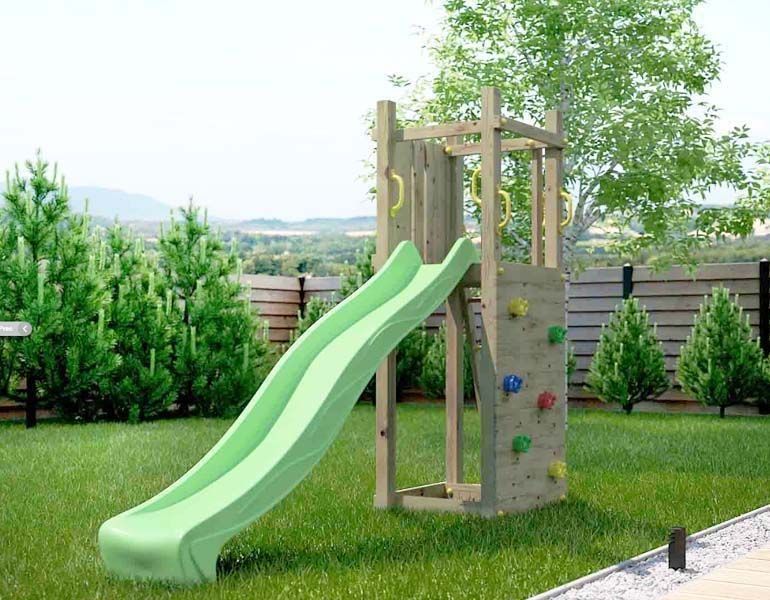Plateforme de jeux enfant avec toboggan Zébulon