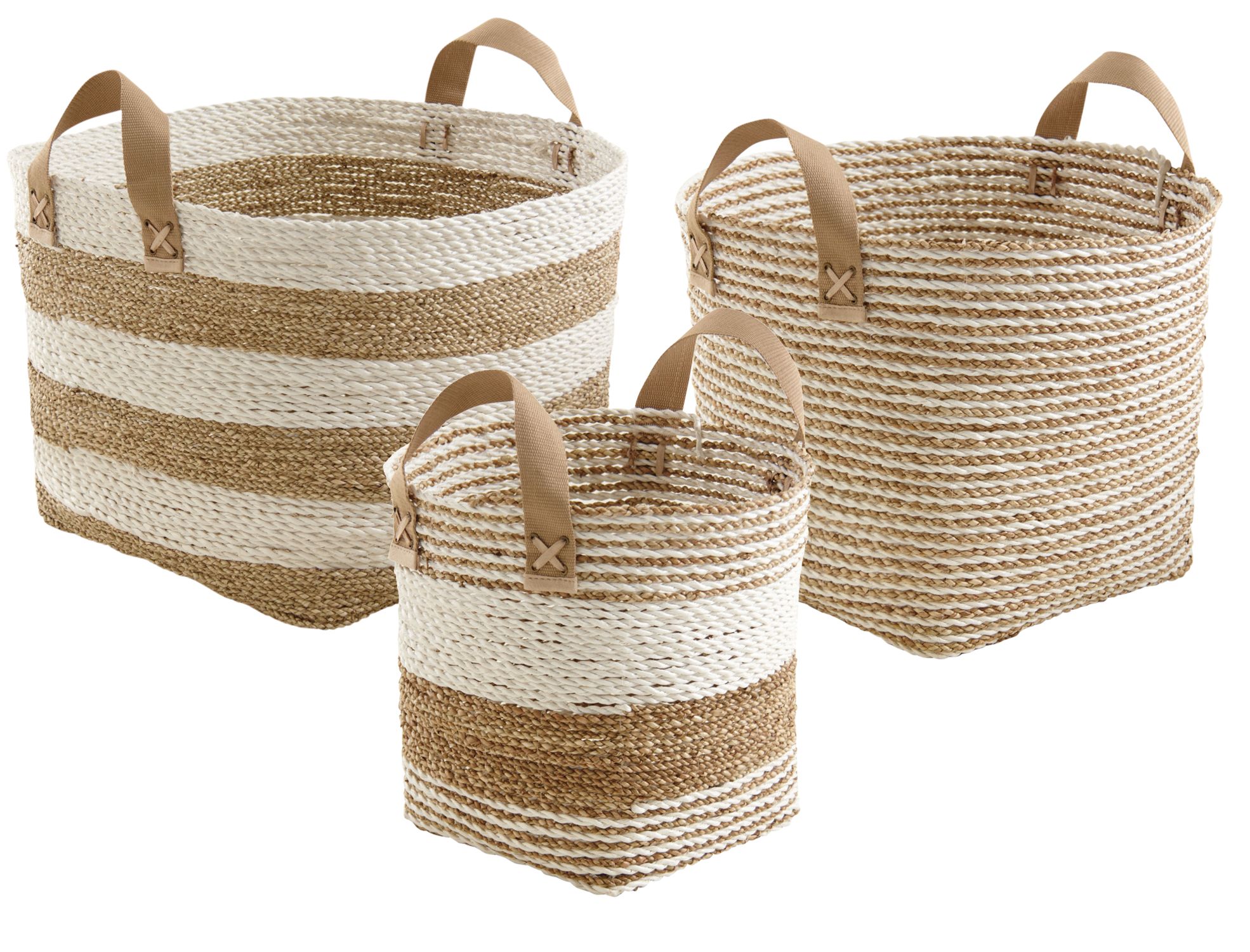 Cache-pot en corde et nylon (Lot de 3)