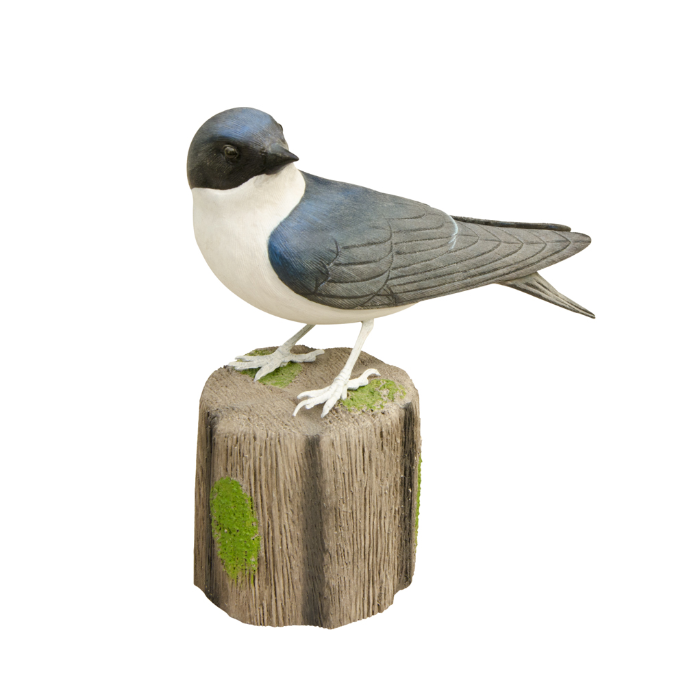 Hirondelle de fenêtre en bois découpé