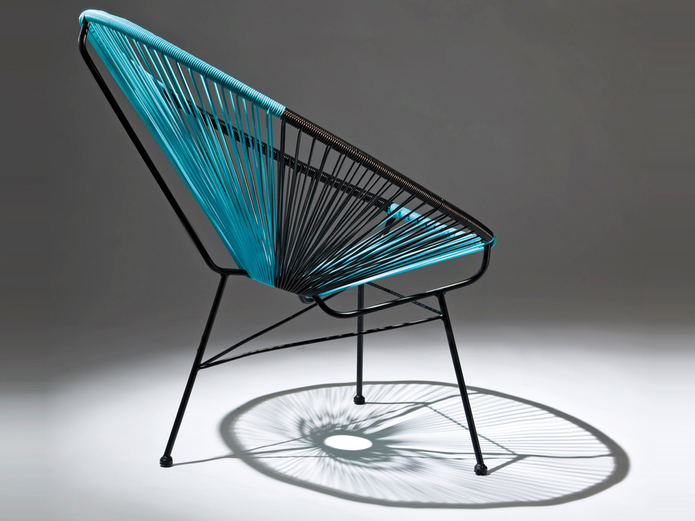 Lot de 2 fauteuils de jardin Ovaly - Noir/bleu