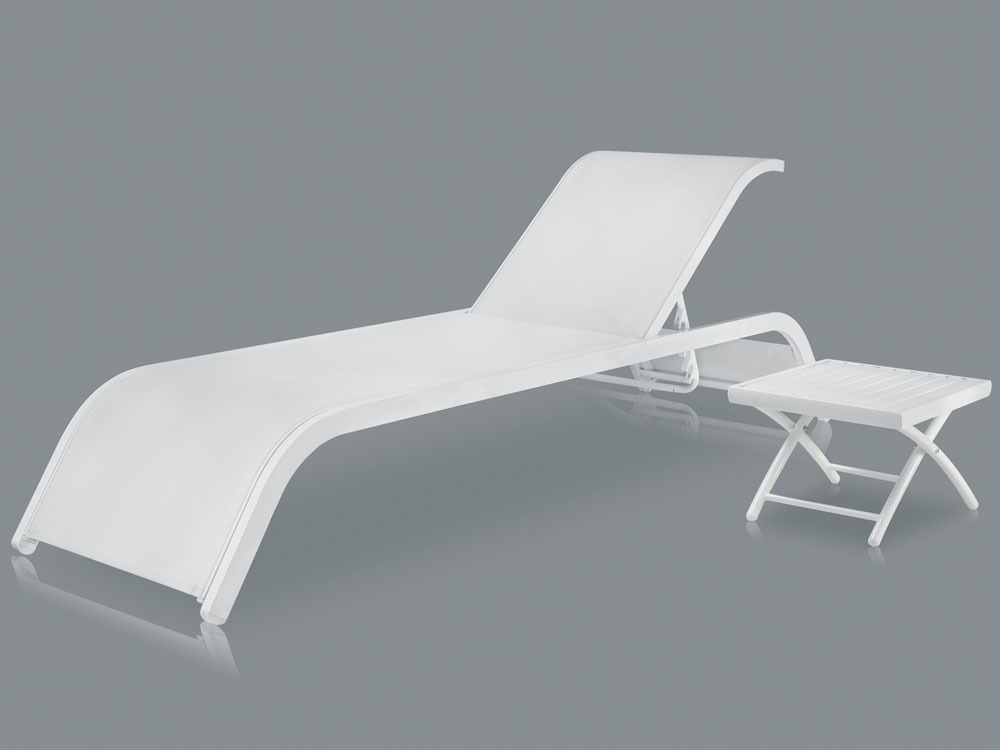Lot de 2 bains de soleil Bridge - Coloris blanc