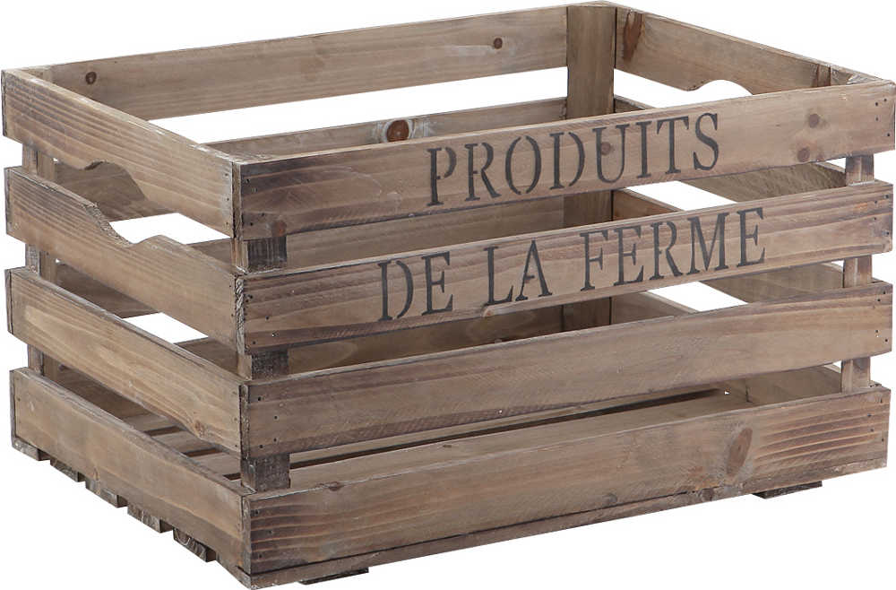 Caisse en bois Produits de la ferme