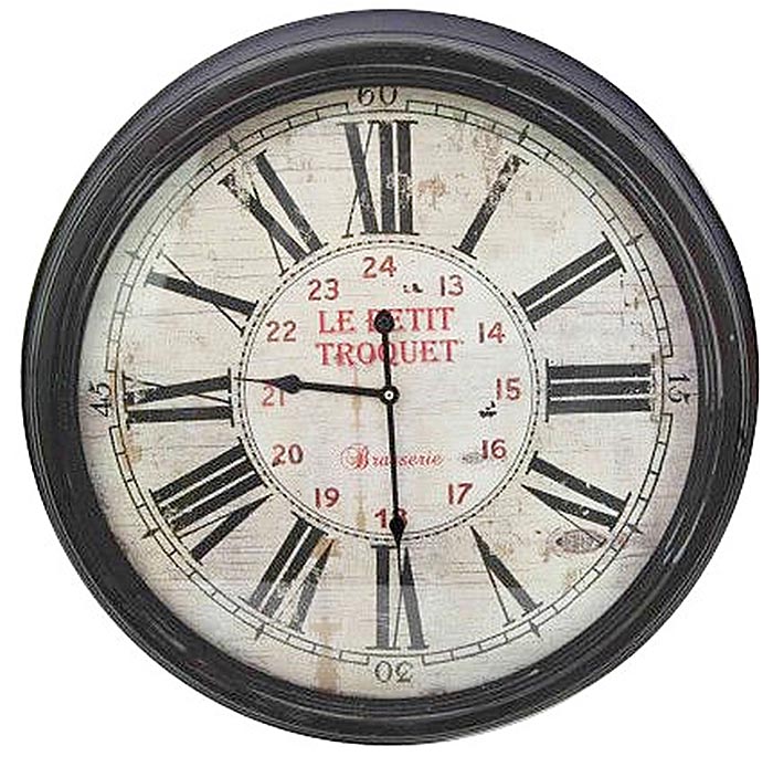 Horloge bistrot Le petit troquet 62cm