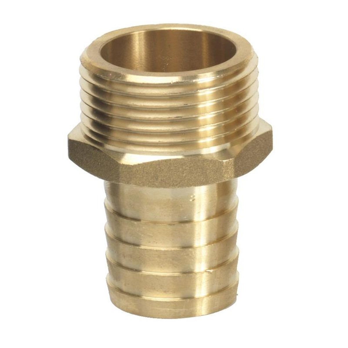 Raccord en laiton mâle cannelé droit 19 mm