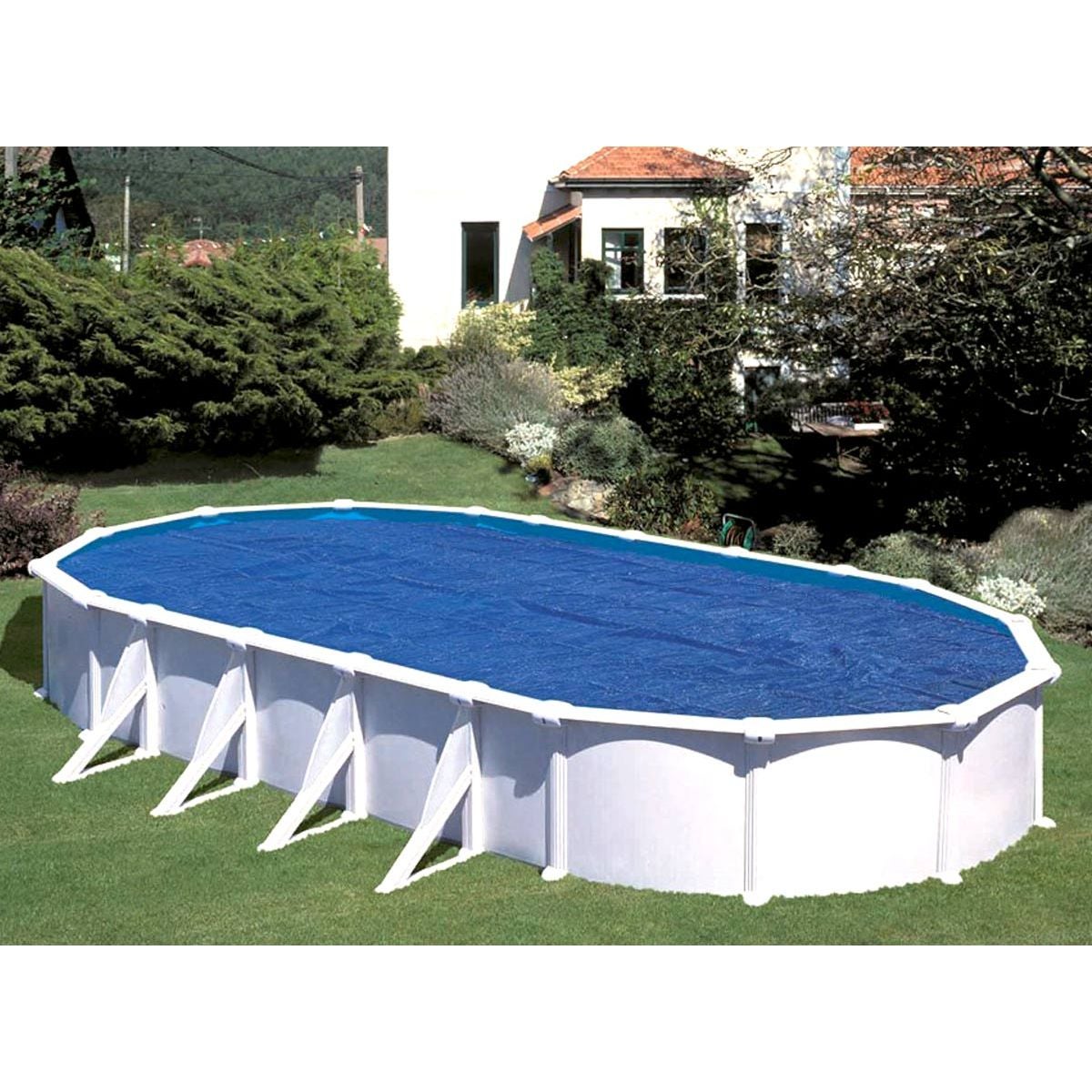 Bâche à bulles pour piscine acier ovale 5,27 x 3,27 m