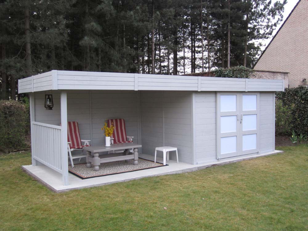 Abri jardin bois Arhus - 19.90 m² - 7 x 2.84 x 1.85 m - 28 mm
