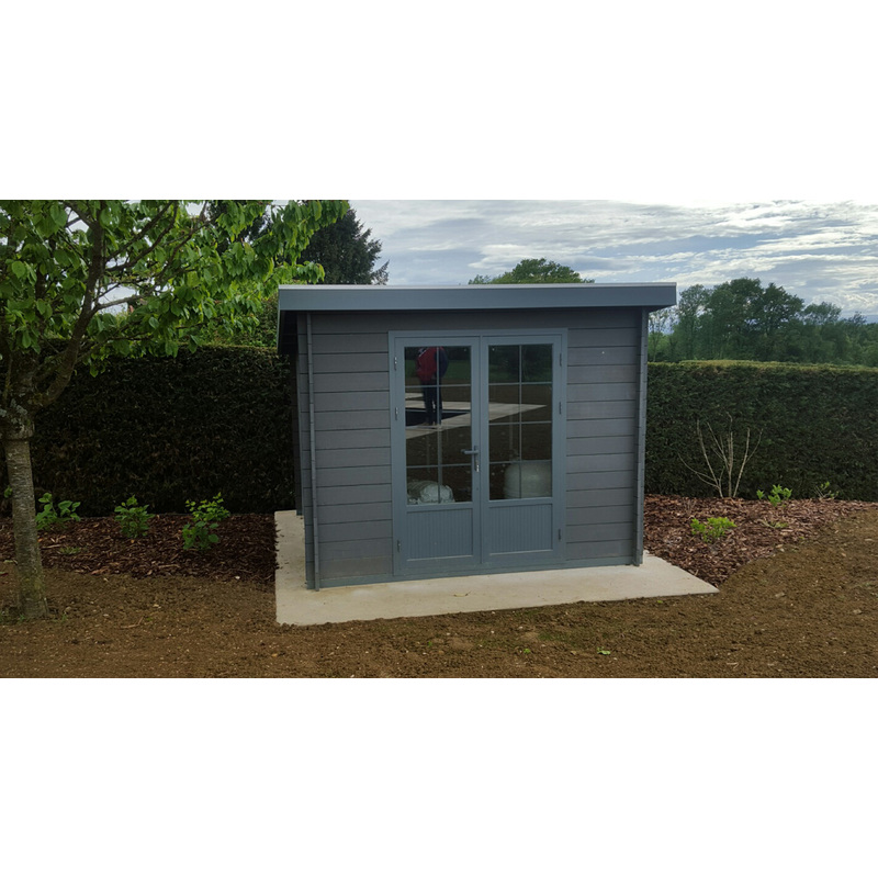 Abri de jardin composite 3x3 toit plat contemporain - GREEN OUTSIDE Abri de jardin composite 3x3 toit plat contemporain - GREEN OUTSIDE