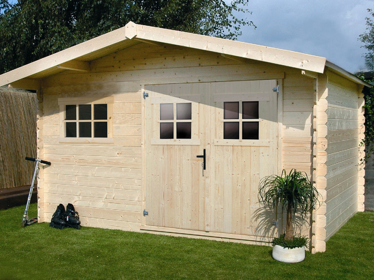 Abri jardin bois - 19,72 m² - 4.64 x 4.25 x 2,32 m - 28 mm