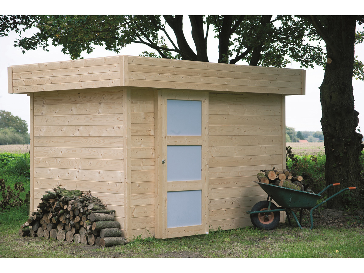 Abri jardin bois Oslo - 8.34 m² - 3.42 x 2.44 x 2.25 m - 28 mm