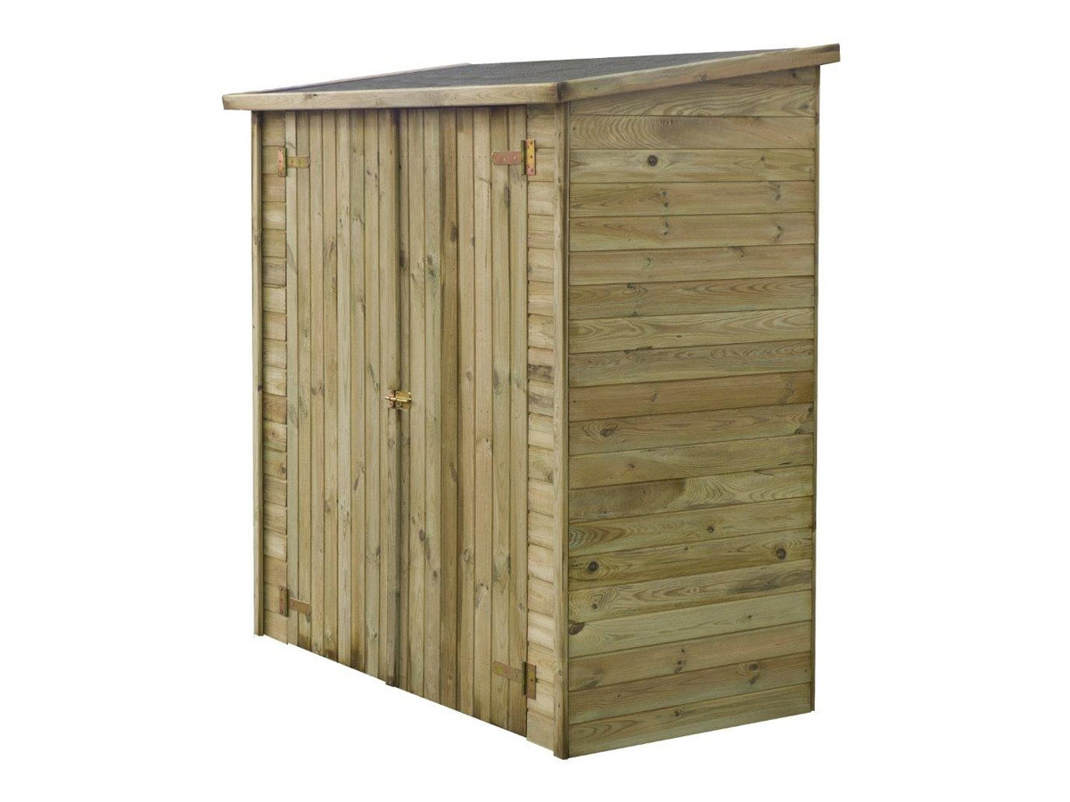 Abri jardin bois adossable Lipki - 1.79 x 0.90 x 1.76/1.86 m - 12 mm - 1.62 m² - Sans plancher