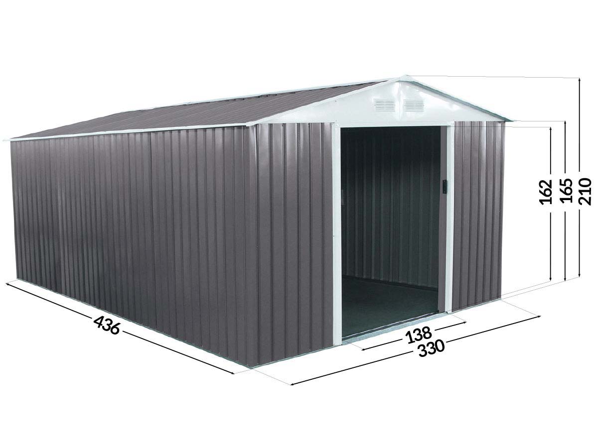 Abri de jardin métal Dallas - 15,16 m²