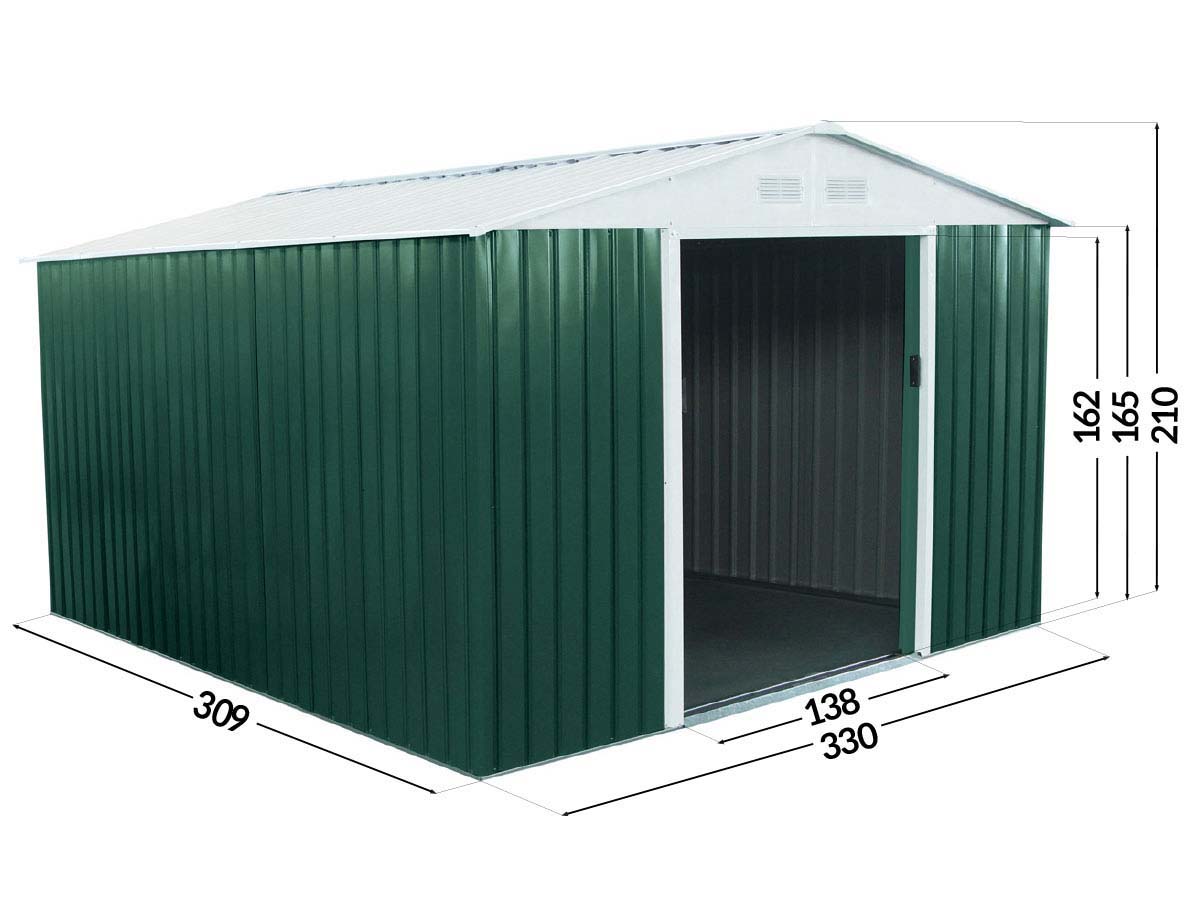 Abri de jardin métal Rosas - 10,85 m²