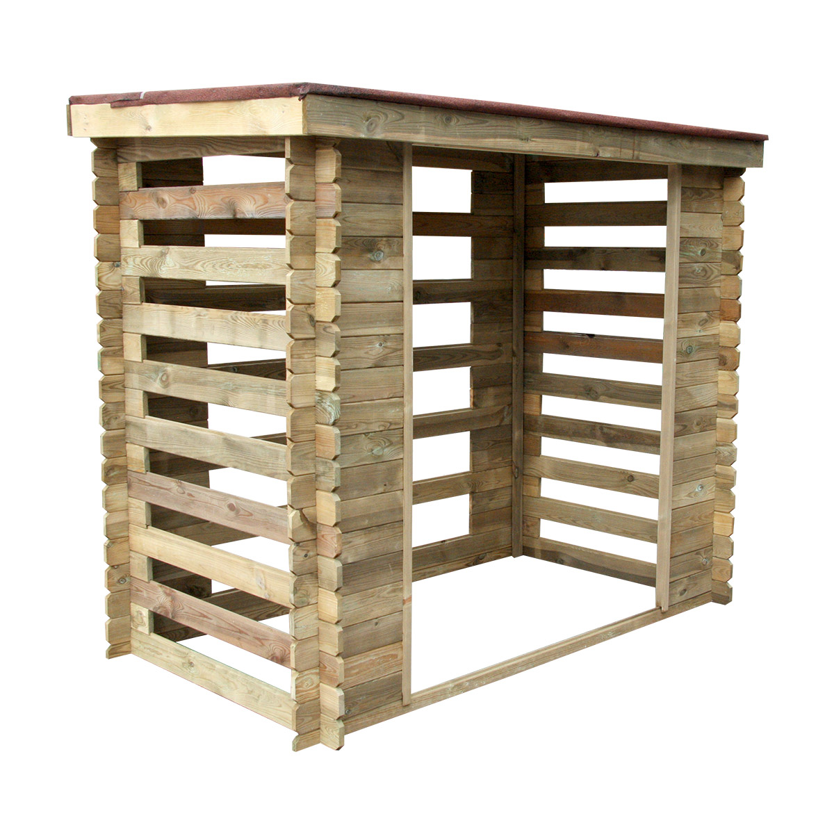 Abri bûches en bois Varsovie 3 stères avec toit bitumé