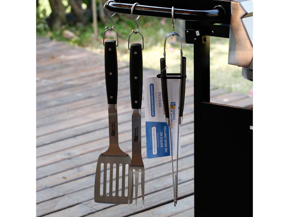 Accessoires barbecue Barbuc 1 - 3 pièces - Argent/Noir