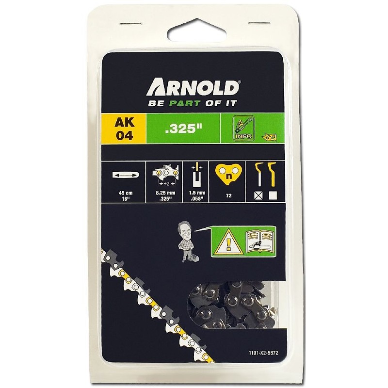 Arnold Chaîne .325", 1,5mm, 72 Entr., avec element de securité, demi rond - 1191-X2-5872