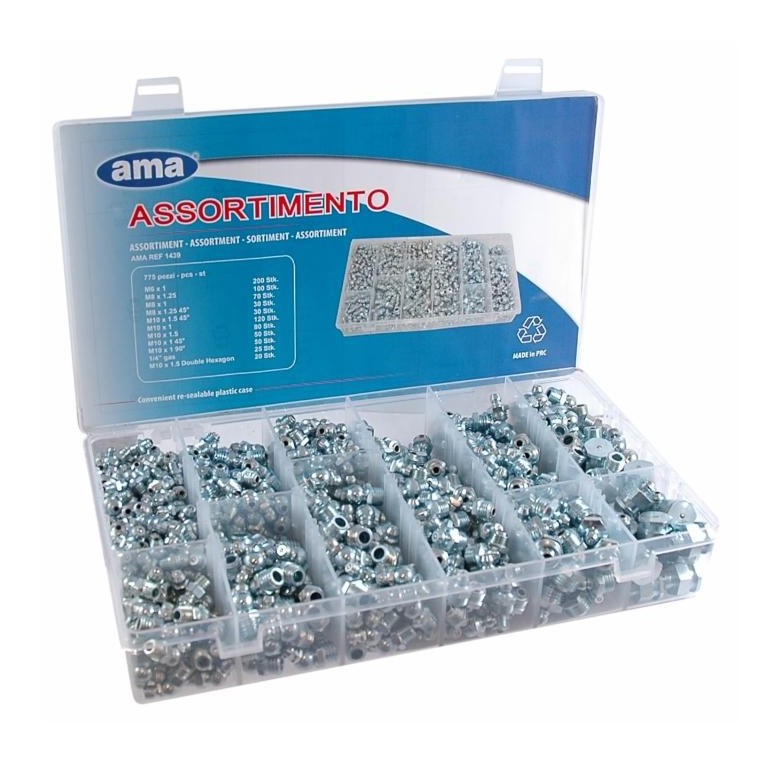 Assortiment de 775 graisseurs 11 types - AMA Assortiment de 775 graisseurs 11 types - AMA