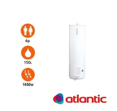ATLANTIC - Chauffe-eau électrique Chaufféo 150L blindé vertical pose au sol - 22115