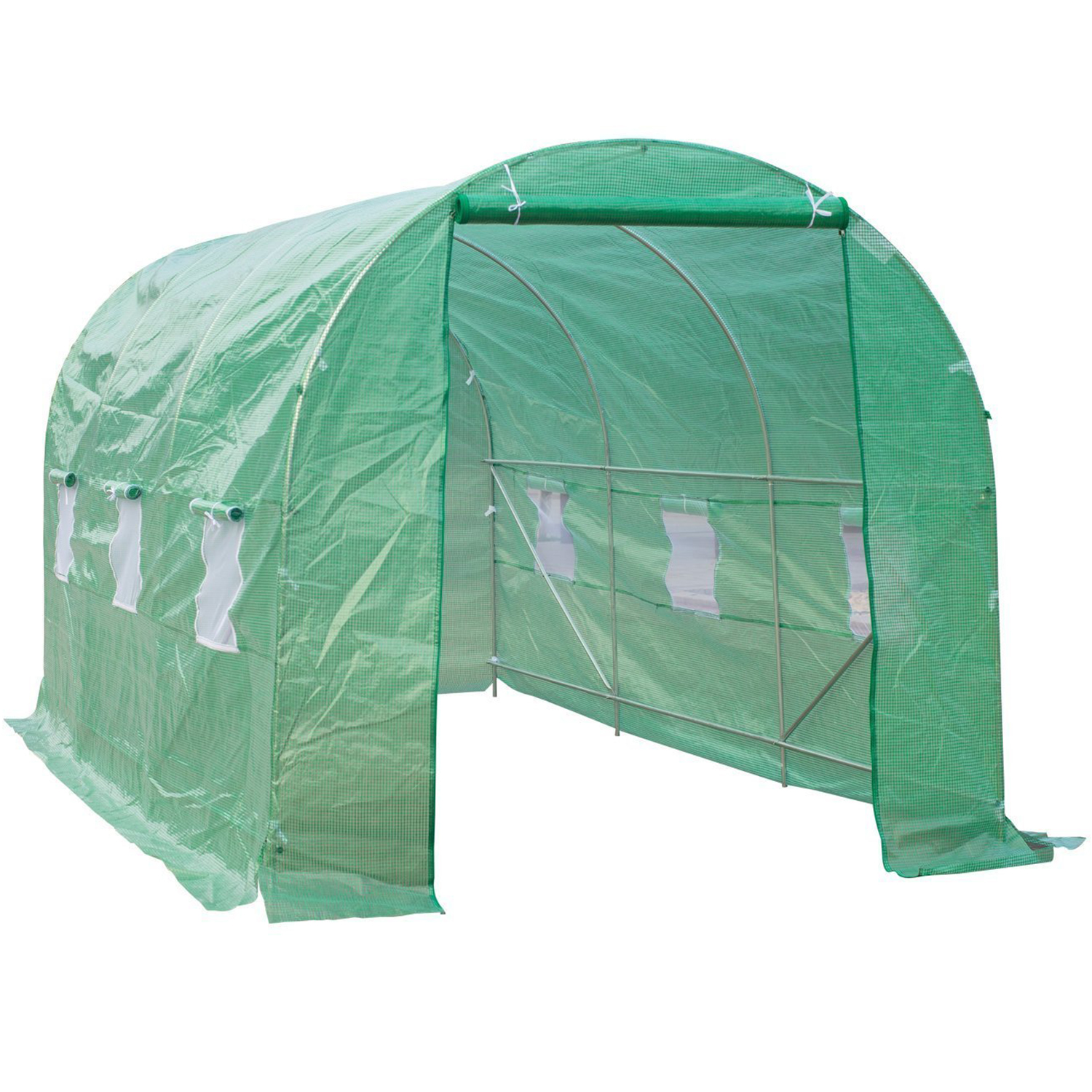 Outsunny Serre de Jardin Verte 9m² 4,5 x 2 x 2 m