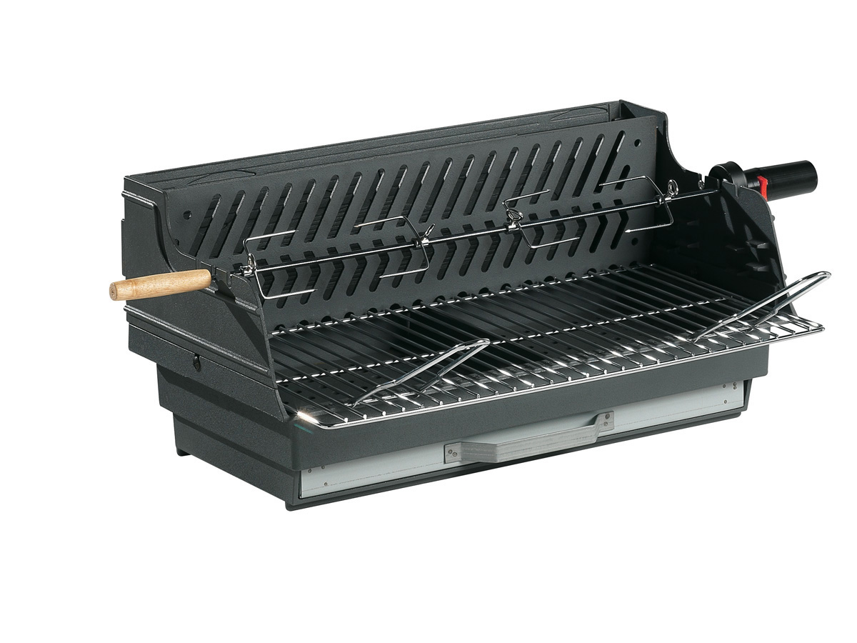Barbecue bois Louqsor - Grill rectangle - 65 x 34 cm