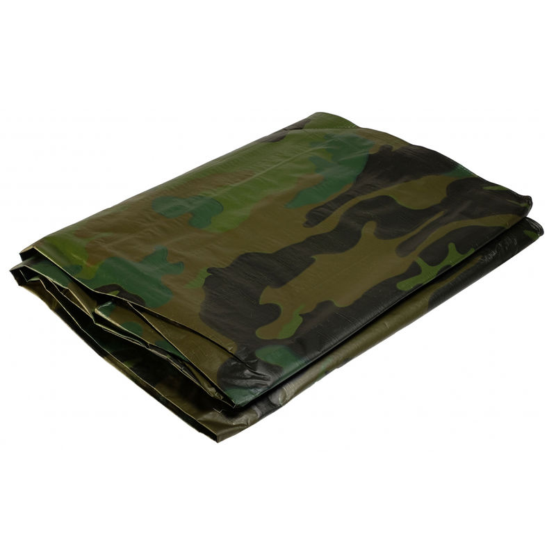 Bâche militaire 1,8x3 m 150g/m²-Bâche camouflage de sol verte et noire Bâche de protection en polyéthylène - UNIVERS DU PRO