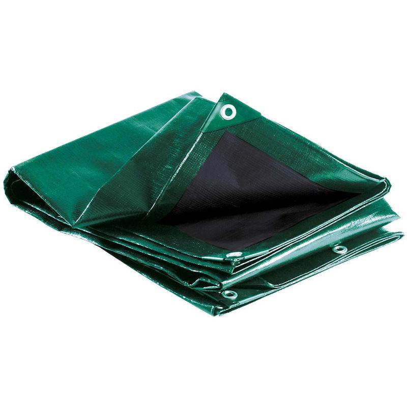 Bâche de chantier industrielle 240 g/m² 4 x 5 m - Vert et Noir - OSE