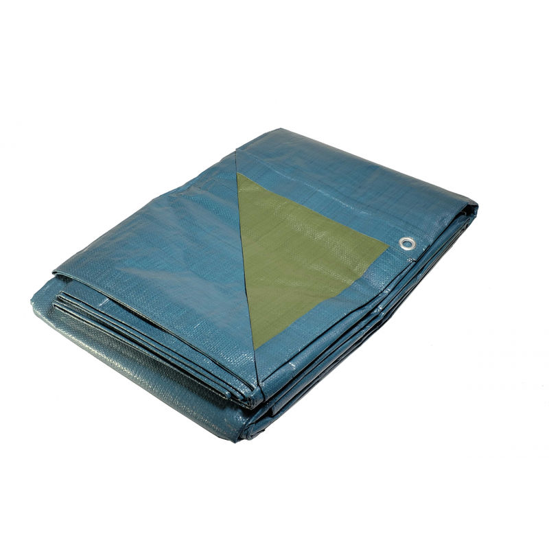 Bâche jardin 5x8 m 150g/m² - bâche bois - bâche de protection plastique bleue et verte polyéthylène - UNIVERS DU PRO