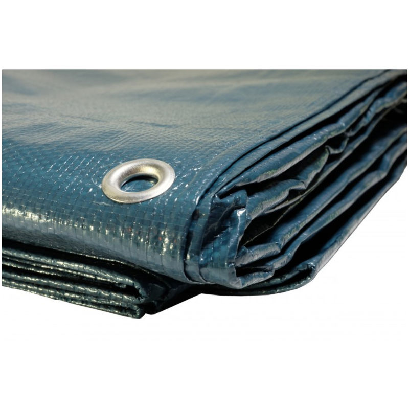 Bâche piscine rectangulaire 6x10m - couleur bleue marine - 140g/m2 avec filet d'écoulement - UNIVERS DU PRO