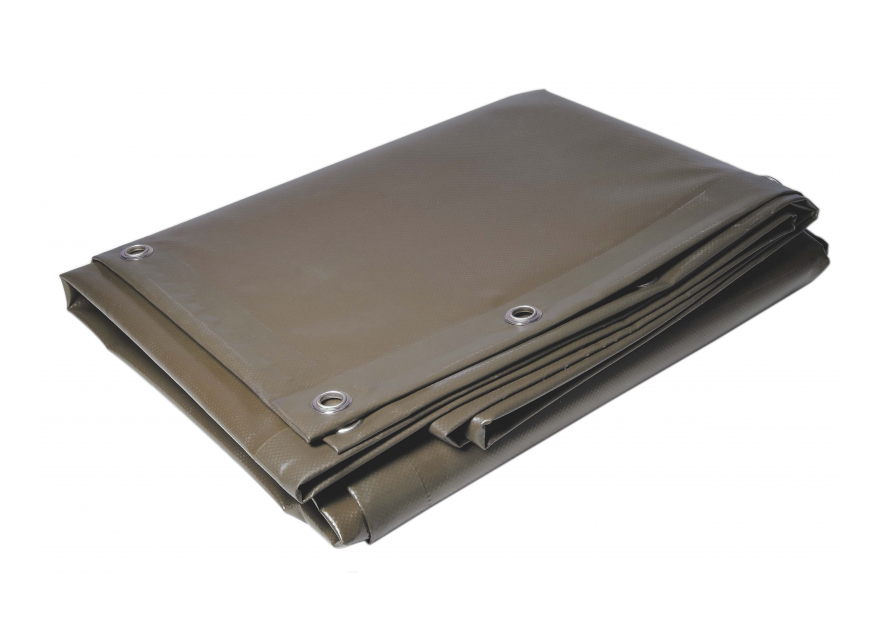Bâche PVC 680g 8 x 9m couleur taupe tous usages protection - UNIVERS DU PRO