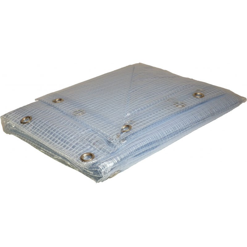 Bâche terrasse PVC 2x5 m 400g/m² - Bâche de terrasse armée transparente - Bâche pour terrasse - UNIVERS DU PRO