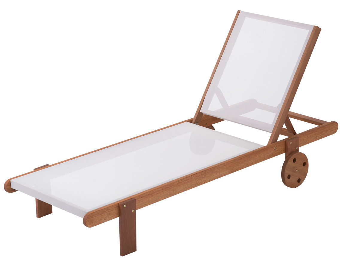 Bain de soleil en bois exotique Saïgon - Maple - Ecru