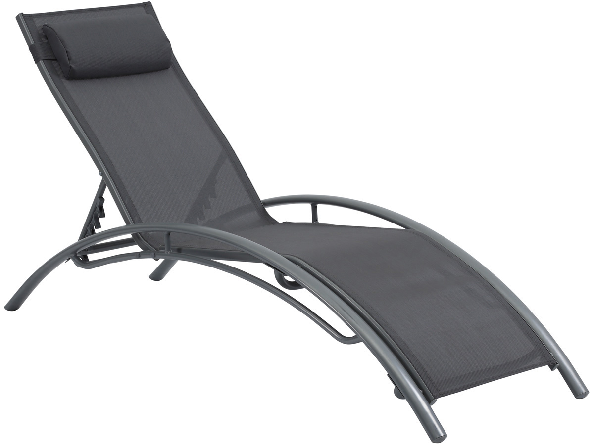 Bain de soleil en aluminium Beauty - Phoenix - Gris foncé / Argenté