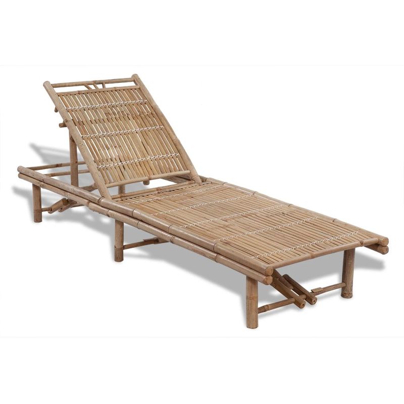 vidaXL Chaise longue réglable Bambou vidaXL Chaise longue réglable Bambou
