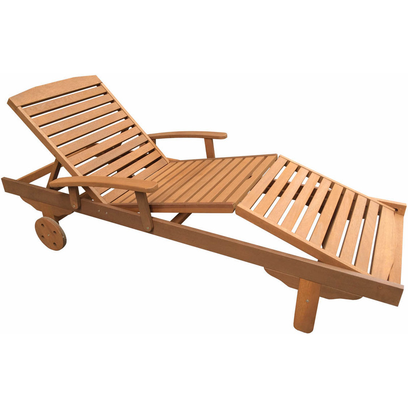 Bain de soleil pliant en bois exotique "Singapour" - Maple - Marron clair - HABITAT ET JARDIN