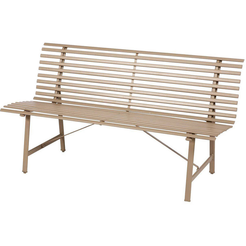 Banc de jardin en métal Tampa Taupe - Hespéride - HESPERIDE Banc de jardin en métal Tampa Taupe - Hespéride - HESPERIDE