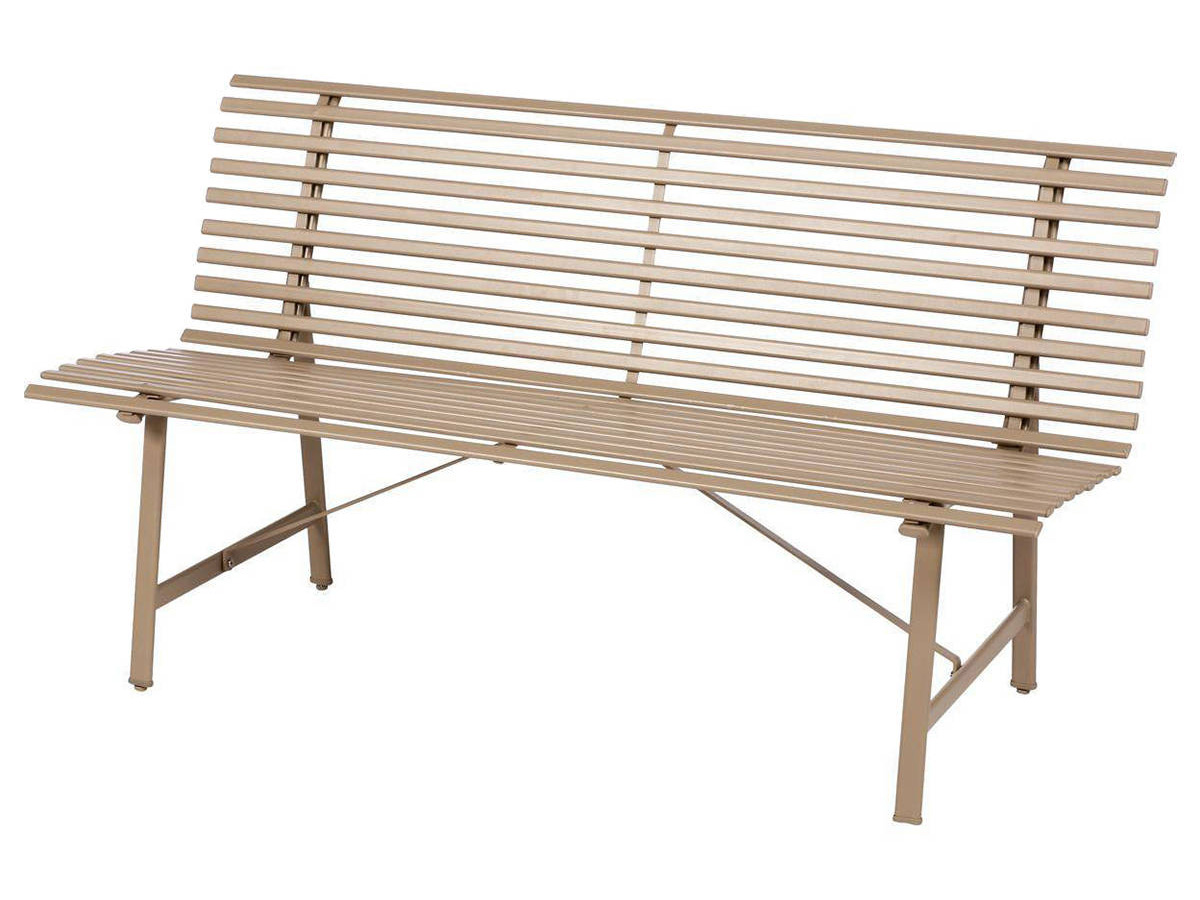 Banc de jardin en métal Tampa Taupe - Hespéride