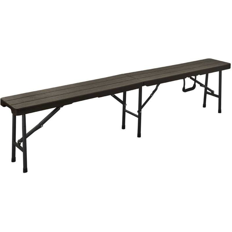 Banc pliant imitation bois - Marron - OSE