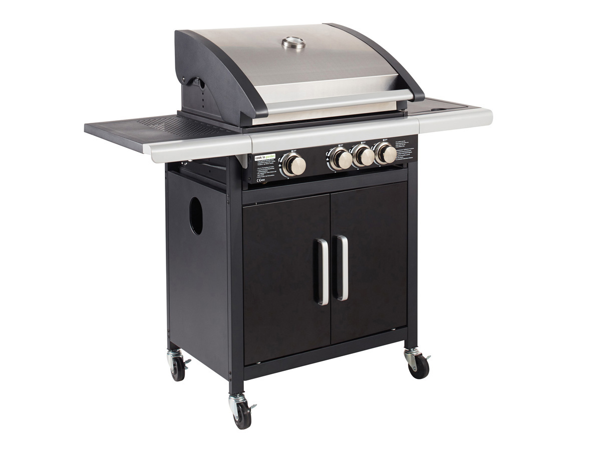 Barbecue gaz Fidgi - 4 brûleurs dont 1 latéral - 11,4 Kw