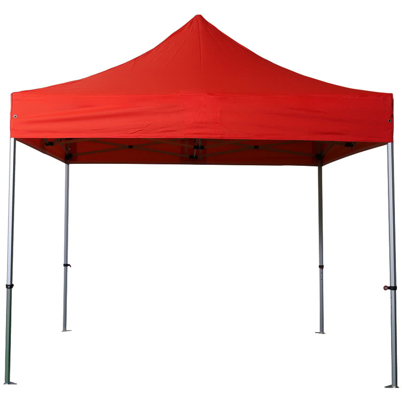 Barnum pliant 3x3m Alu 40 polyester 300g/m² pelliculé PVC ROUGE - INTEROUGE