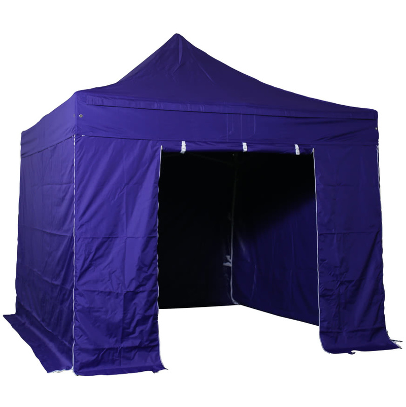 Barnum pliant 3x3m Pack complet Alu 40 polyester 300g/m² pelliculé PVC BLEU - INTEROUGE