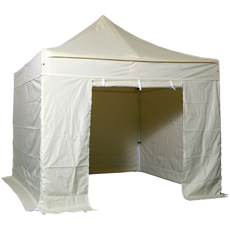Barnum pliant 3x3m Pack complet Alu 40 polyester 300g/m² pelliculé PVC IVOIRE - INTEROUGE