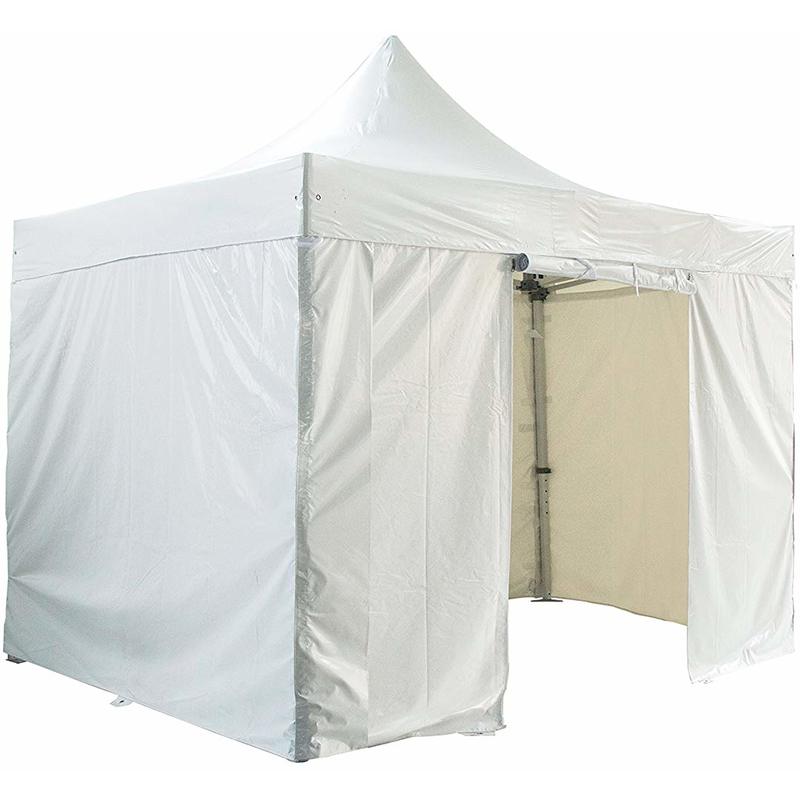 Barnum pliante 4x4m 50mm en aluminium premium PRO 520Gr/m2 avec pack 4 murs amovibles - blanche - tente pliante - GREADEN