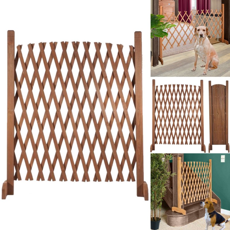 Barrière extensible bois treillis 30 à 150 CM