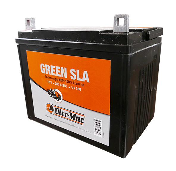 Batterie tracteur tondeuse 28Ah +gauche - OLEO-MAC Batterie tracteur tondeuse 28Ah +gauche - OLEO-MAC