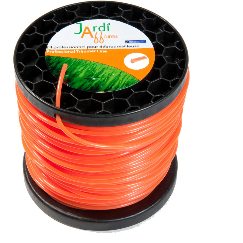 Bobine de fil professionnel pour débroussailleuse Rond 4mm x 72 mètres - JARDIAFFAIRES