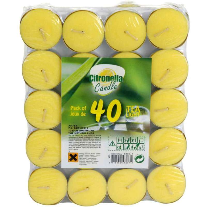 Bougie citronnelle + coupelle alu 40pièces - P. OUTILLAGE