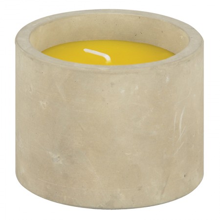 Bougie citronnelle pot en béton anti-guêpe