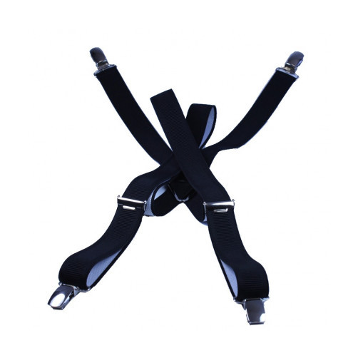 Bretelles unies avec pinces métal 110 cm - Noire - OSE