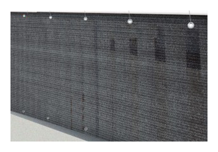 Brise vue brise vent jardin grillage palissade Ardoise en polyester ajouré 160 g/m² anti-UV - Dim : 90 x 500 cm - PEGANE